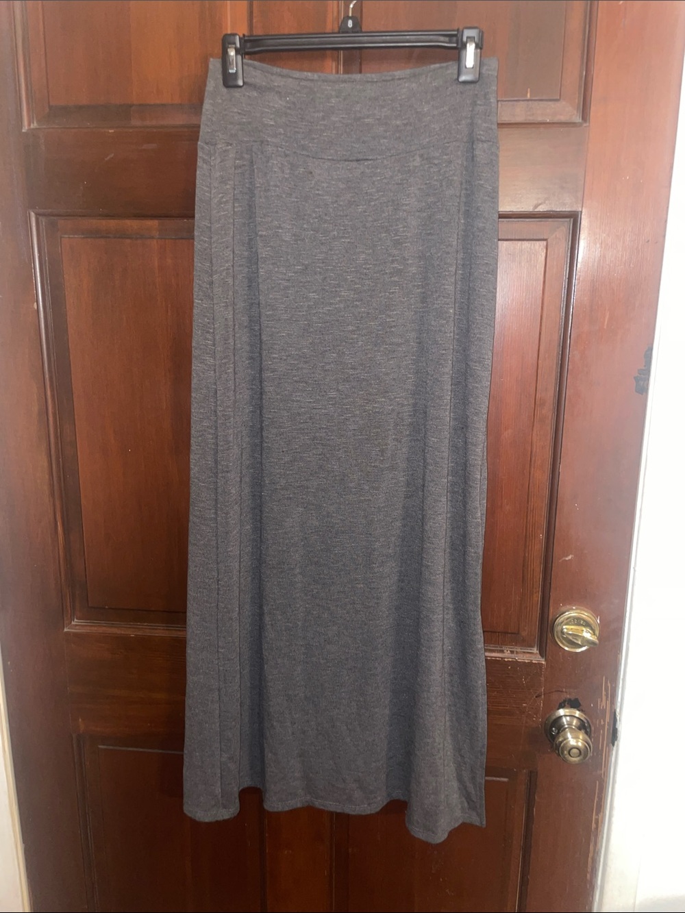 new directions Charcoal Gray Maxi Skirt - Easy Flowing Fit